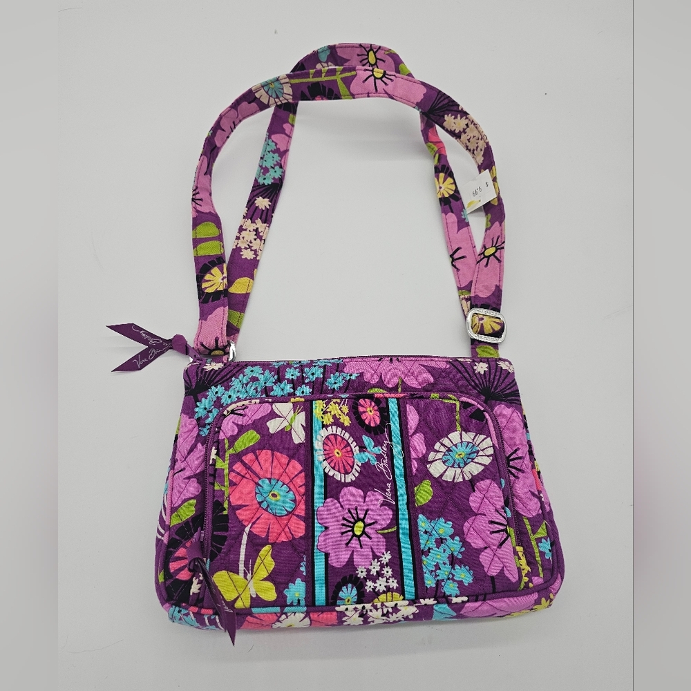 Vera Bradley Flutterby Floral Purse Handbag Crossbody